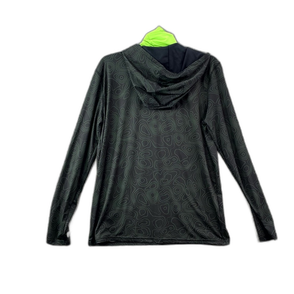Googan Squad Midnight Topo Gaiter Hoodie Mens Small Black Geometric Pullover - Picture 2 of 11